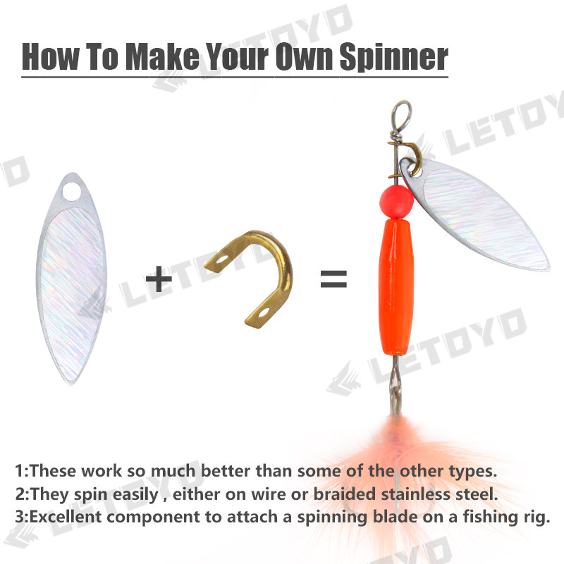 LETOYO 100 pz Cerotti Piegato  - Fishing Lure Spinner recensione e prezzo