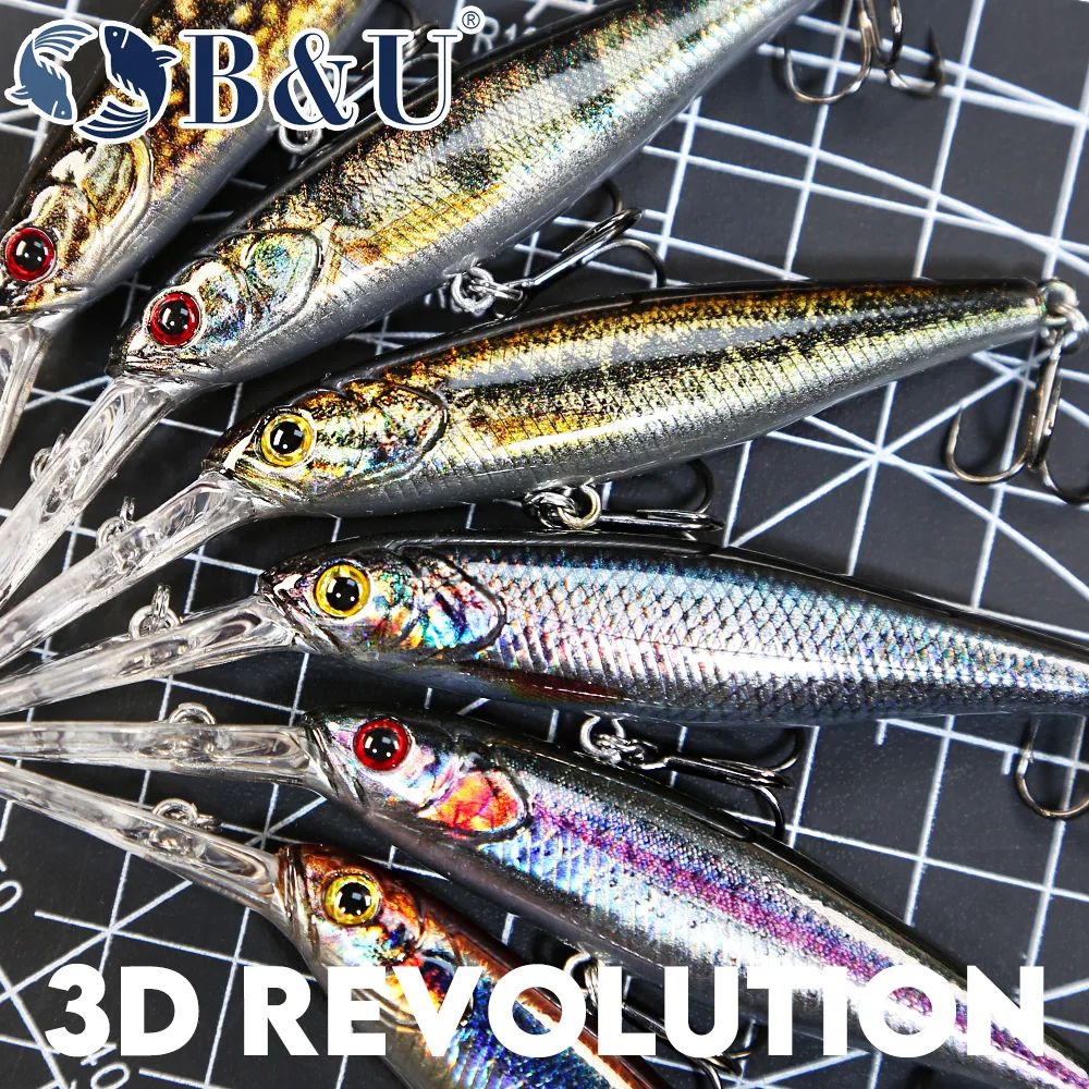 B&U 68mm Stampa 3D Shad Sospes - Fishing Lure Jerkbait recensione e prezzo